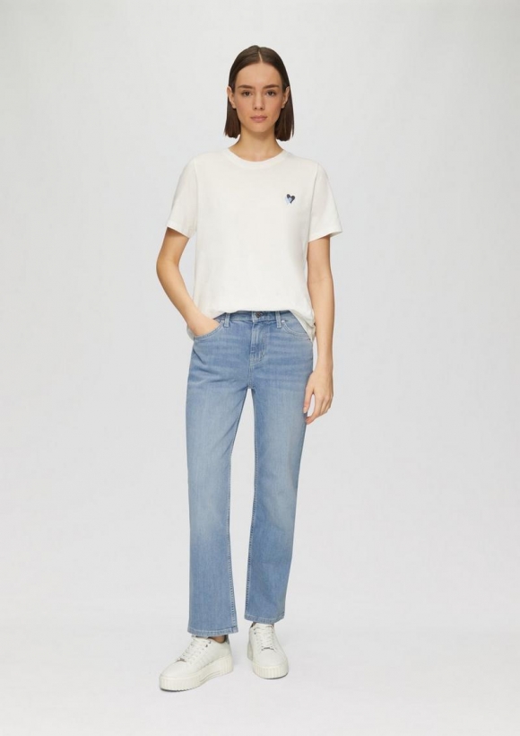 s.Oliver Jeans Karolin / Regular Fit / Mid Rise / Straight Leg - hellblau