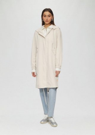 s.Oliver Legerer Nylonparka mit Kapuze - helles beige