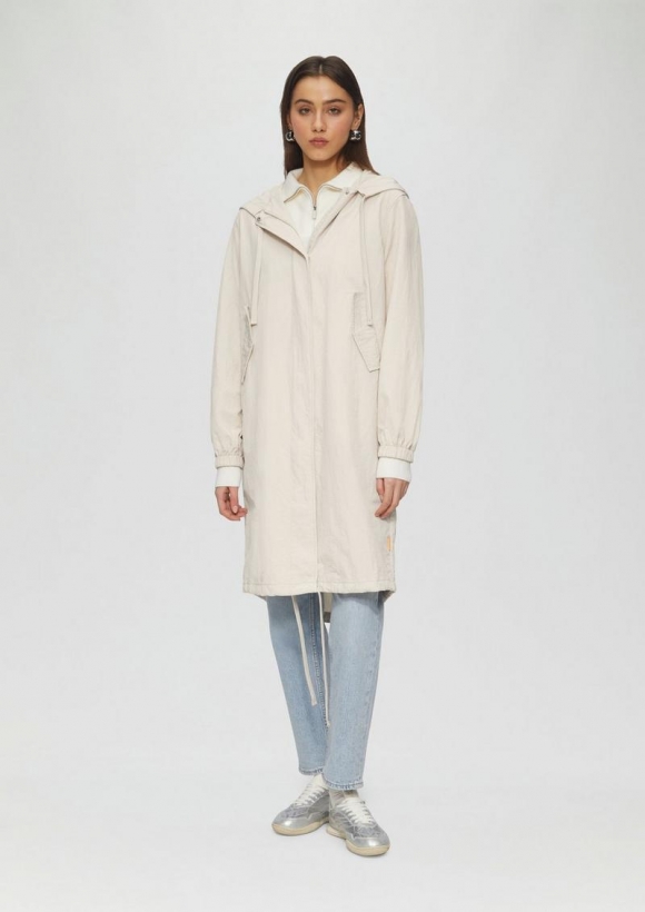 s.Oliver Legerer Nylonparka mit Kapuze - helles beige