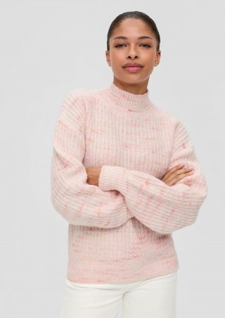 s.Oliver Pullover in melierter Optik - rosa