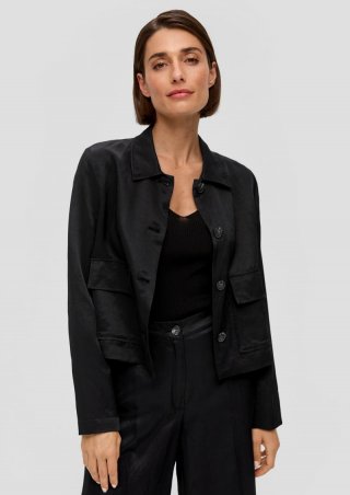 s.Oliver Jacke aus Viskosemix - schwarz