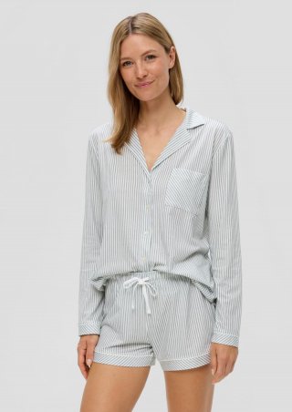 s.Oliver Pyjamashorts mit Streifenprint - minze