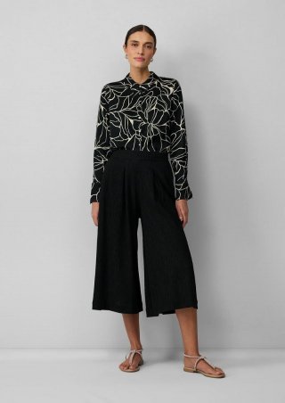 s.Oliver Hosenrock im Crinkle-Look mit Elastikeinsatz - schwarz