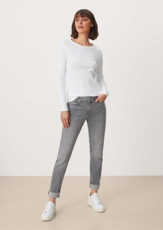 s.Oliver Jeans Betsy / Slim Fit / Mid Rise / Slim Leg - grau meliert