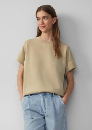 s.Oliver Scuba-Shirt im Relaxed Fit - hellbraun