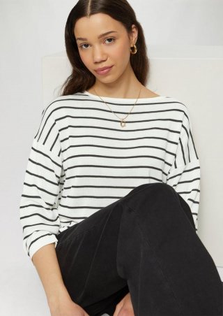 s.Oliver Leichter Strickpullover aus Viskosemix - weiß