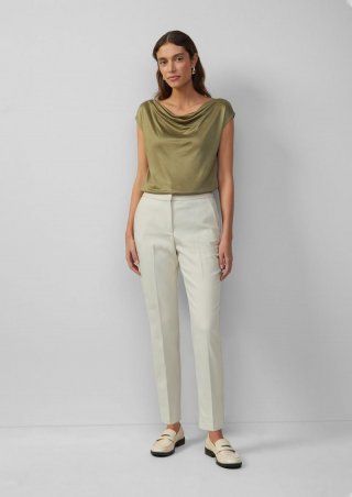 s.Oliver Cigarette-Pants im Slim Fit mit elastischem Bund - beige