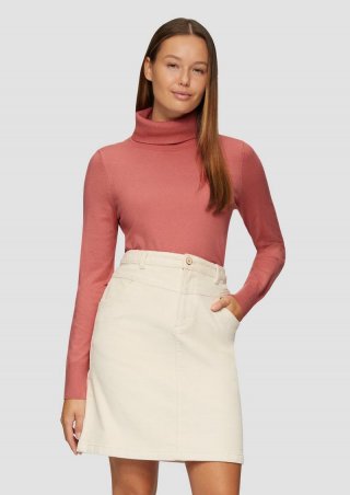 s.Oliver Weicher Rollkragenpullover aus Viskosemix - papaya