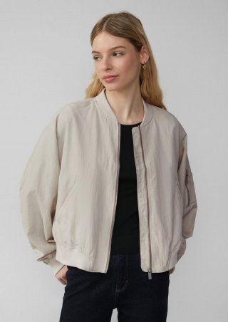 s.Oliver Blouson mit Stehkragen und Rippbündchen - hellgrau