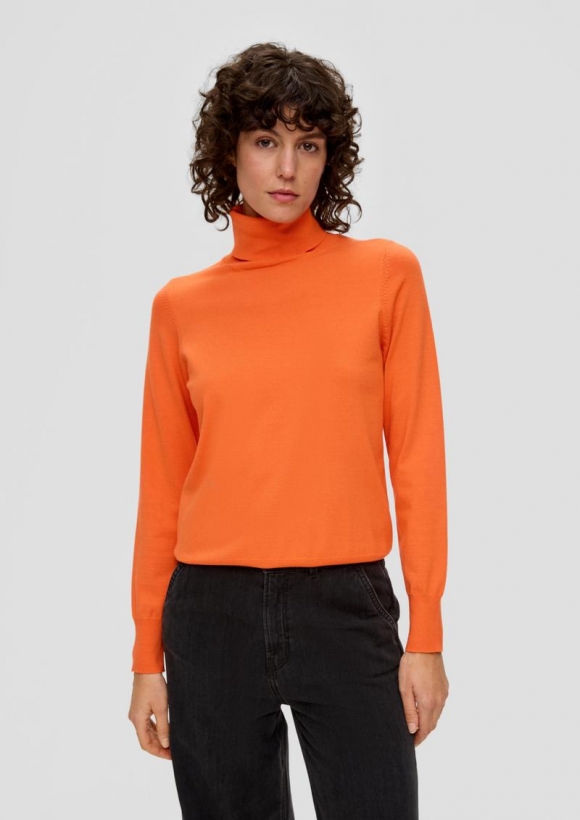 s.Oliver Strickpullover aus Viskosemix - orange