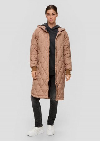 s.Oliver Oversize Mantel mit abgerundetem Saum - sandstein