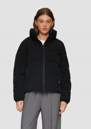 s.Oliver Wattierte Jacke aus Cord - schwarz