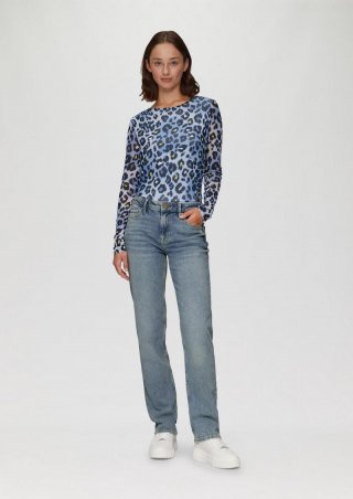 s.Oliver Jeans Karolin / Regular Fit / Mid Rise / Straight Leg / Used-Details - blau
