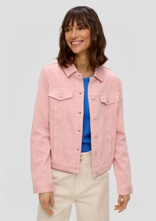 s.Oliver Kurze Jeansjacke mit angedeuteten Brusttaschen - pfirsich