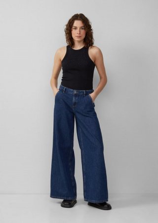 s.Oliver Jeans Catie / Slim Fit / Mid Rise / Super Wide Leg - blau
