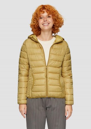 s.Oliver Leicht wattierte Steppjacke mit Kapuze - goldgelb