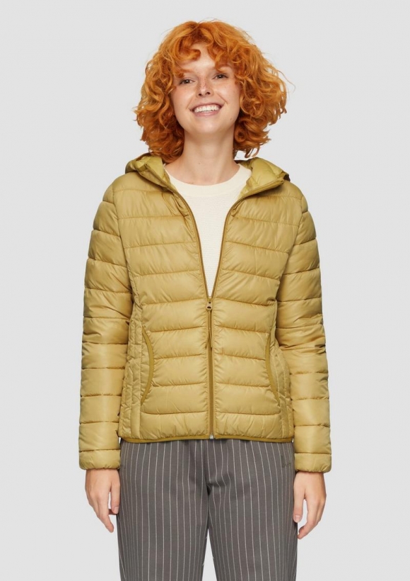 s.Oliver Leicht wattierte Steppjacke mit Kapuze - goldgelb