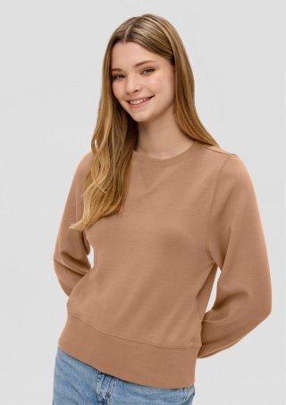 s.Oliver Sweatshirt aus Interlockjersey - sandstein