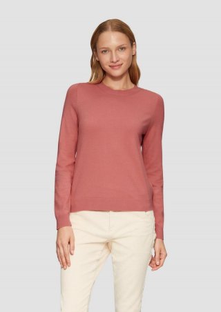 s.Oliver Strickpullover mit Rundhalsausschnitt - papaya