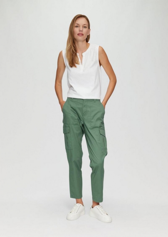 s.Oliver Jogg Pants mit Cargotaschen - ozeangrün