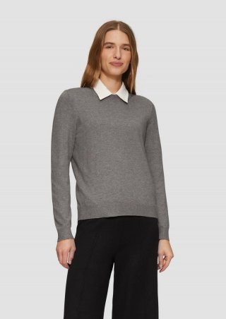 s.Oliver Strickhose mit Wide Leg aus Viskosemix - schwarz
