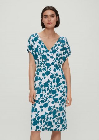 s.Oliver Jerseykleid aus Viskosestretch - petrol