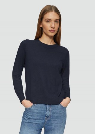 s.Oliver Strickpullover aus Viskosemix - navy