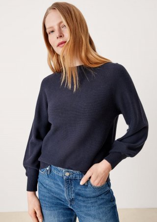 s.Oliver Strickpullover aus Viskosemix - navy