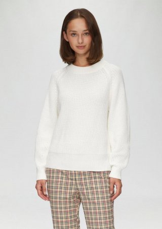 s.Oliver Strickpullover mit Raglanärmeln - creme