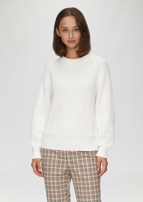 s.Oliver Strickpullover mit Raglanärmeln - creme