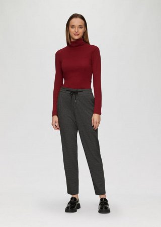 s.Oliver Elastische Jogpants mit Muster - schwarz