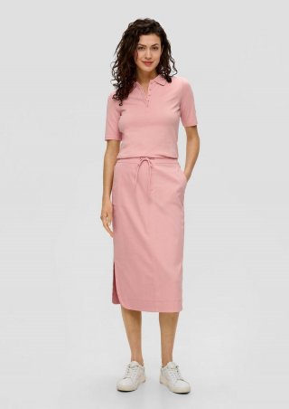 s.Oliver Midi-Rock mit Elastikbund - rosa