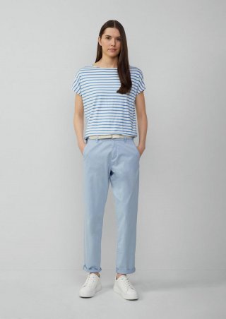 s.Oliver Chino mit geflochtenem Gürtel und Garment Dye - hellblau