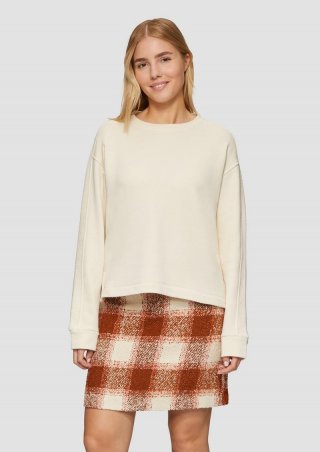 s.Oliver Undyed Sweatshirt im Fabricmix - beige