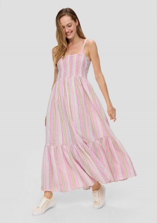 s.Oliver Volantkleid aus Baumwolle im Relaxed Fit - rosa