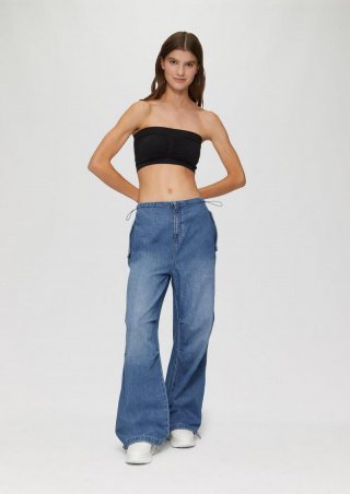 s.Oliver Parachute-Jeans / Loose Fit / Mid Rise / Wide Leg - blau