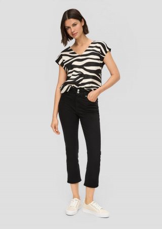 s.Oliver Jeans Betsy / Mid Rise / Slim Leg - schwarz
