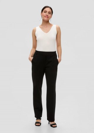 s.Oliver Straight Leg-Hose aus Viskosemix - schwarz