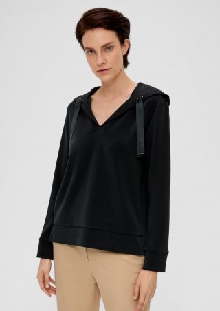 s.Oliver Hoodie aus weichem Modalmix - schwarz