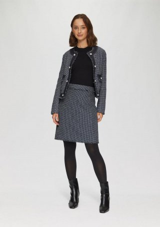 s.Oliver Bouclérock in Denim-Optik - navy