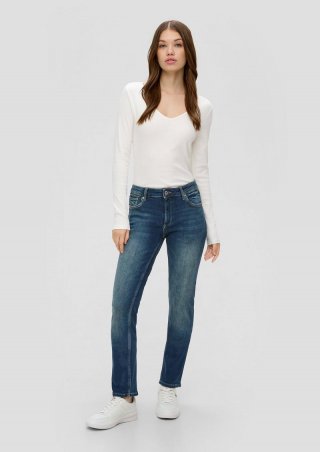 s.Oliver Jeans Catie / Slim Fit / Mid Rise / Slim Leg - dunkelblau