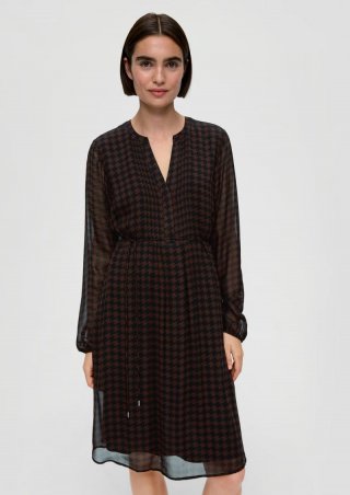 s.Oliver Kleid aus Viskose - schwarz