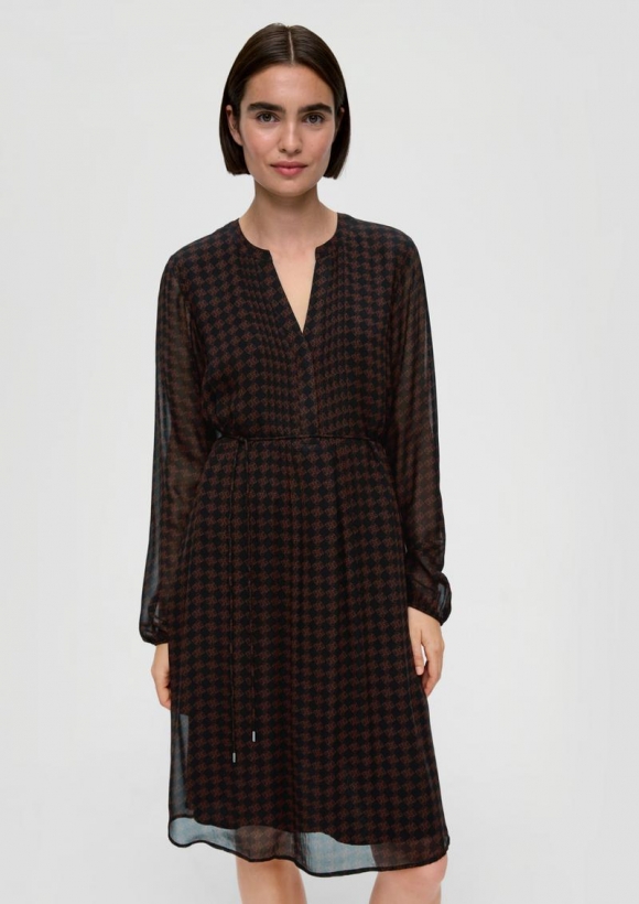 s.Oliver Kleid aus Viskose - schwarz