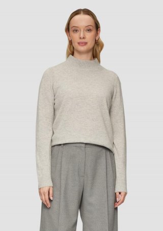 s.Oliver Strickpullover aus Kaschmirmix - grau meliert