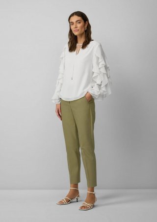 s.Oliver Cigarette-Pants im Slim Fit mit Elastikeinsatz - olivgrün