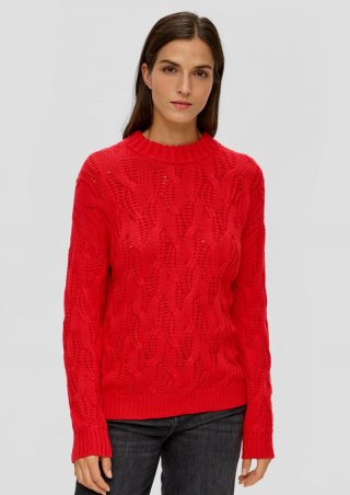 s.Oliver Strickpullover aus Viskosemix - rot