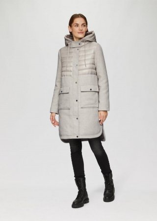 s.Oliver Parka im Fabricmix - creme