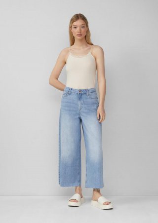 s.Oliver Jeans-Culotte Catie / Slim Fit / High Rise - hellblau