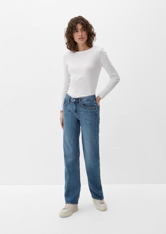 s.Oliver Jeans Karolin / Regular Fit / Mid Rise / Straight Leg - blau
