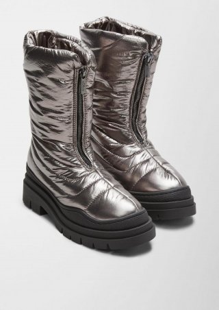 s.Oliver Boots in Metallic-Optik - silber